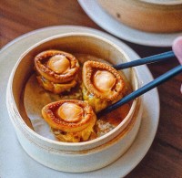 Steamed Pork Siaw Mai topped with Abalone